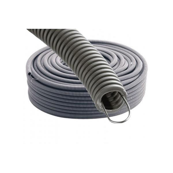 Corrugated tube for electric sector, made of PP (polypropylene) with flame  retardant with CE standards. Applies within buildings for the protection of  electrical cables, telecommunications and fiber optics.