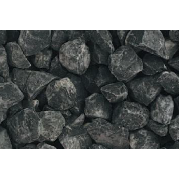 pedra triturada negro puro