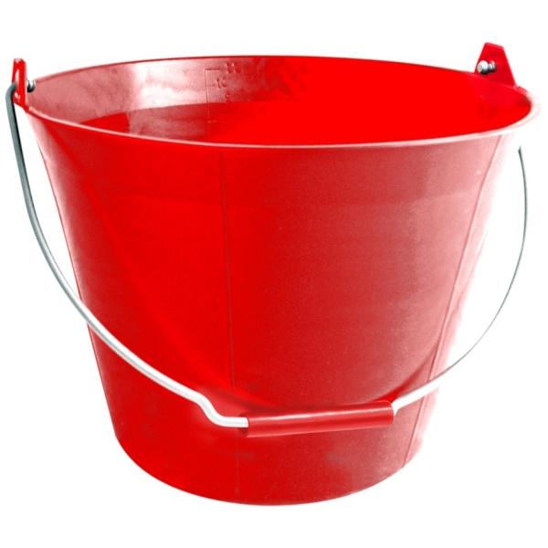 balde plástico vermelho 11 litros com punho