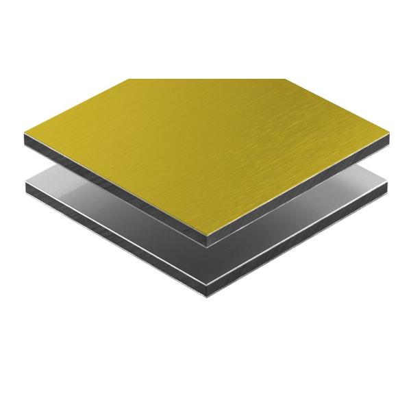 Placa de Alumínio Compósito - Ouro/Prata